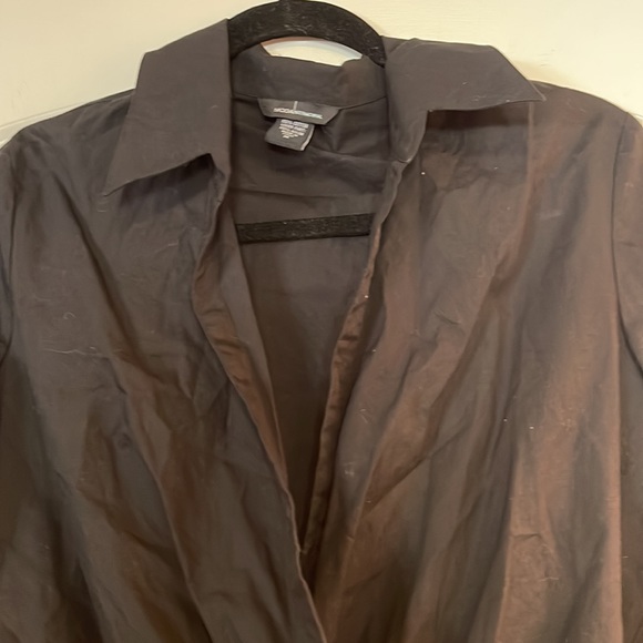 Moda international Medium black long sleeve collared V-neck bodysuit - Picture 3 of 4